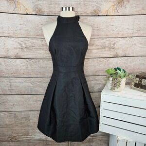 Plenty by Tracy Reese Black Halter Neck Bow Fit & Flare Dress Size‎ 0